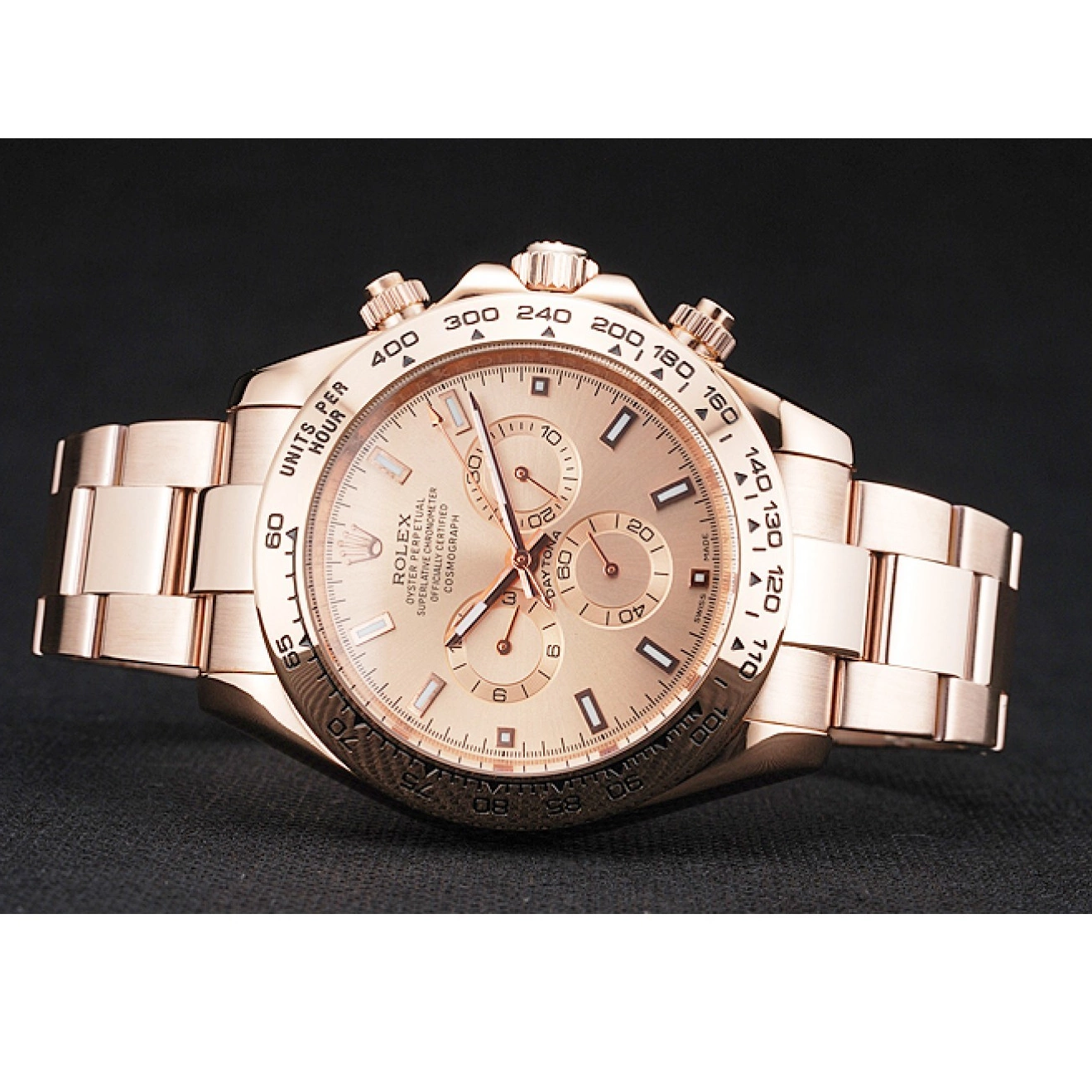Rolex copies cheap Gold Rolex Case And 1454247 Daytona Dial Pink Cosmograph Bracelet Rose 0820